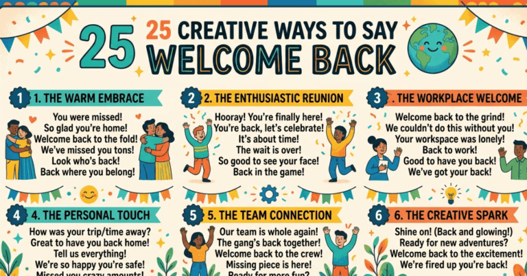 25 Creative Ways to Say Welcome Back (Easy Guide)