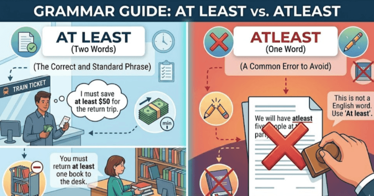 At Least or Atleast: Correct Spelling & Usage Guide create an image