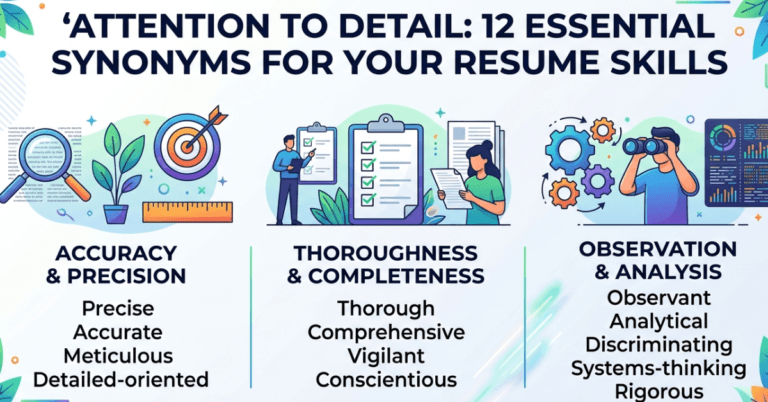 Attention to Detail Synonyms for Resume Skills