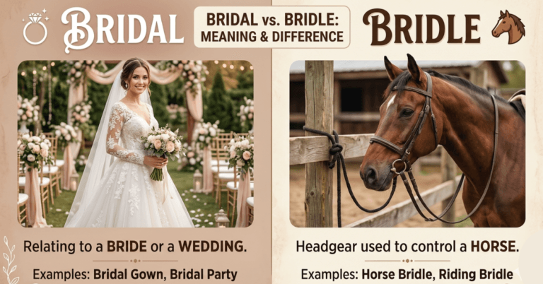 Bridal vs Bridle: Meaning, Difference & Easy Guide