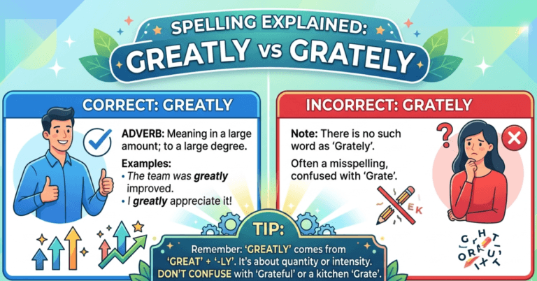 Greatly or Grately: Correct Spelling Explained Clearly