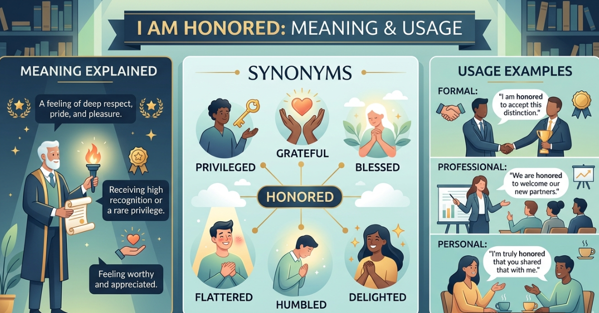 I Am Honored Meaning Explained with Synonyms & Usage