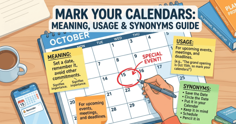 Mark Your Calendars Meaning, Usage & Synonyms Guide