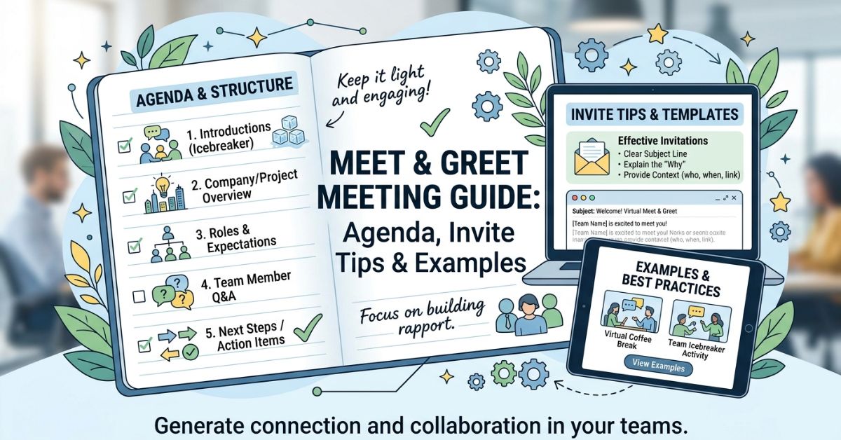 Meet and Greet Meeting Guide: Agenda, Invite Tips & Examples