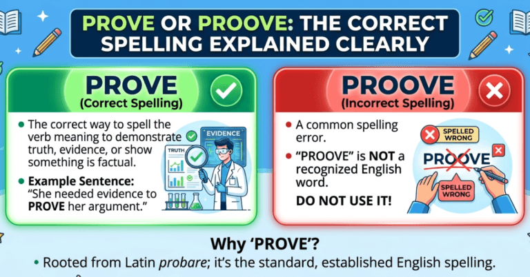 Prove or Proove: Correct Spelling Explained Clearly