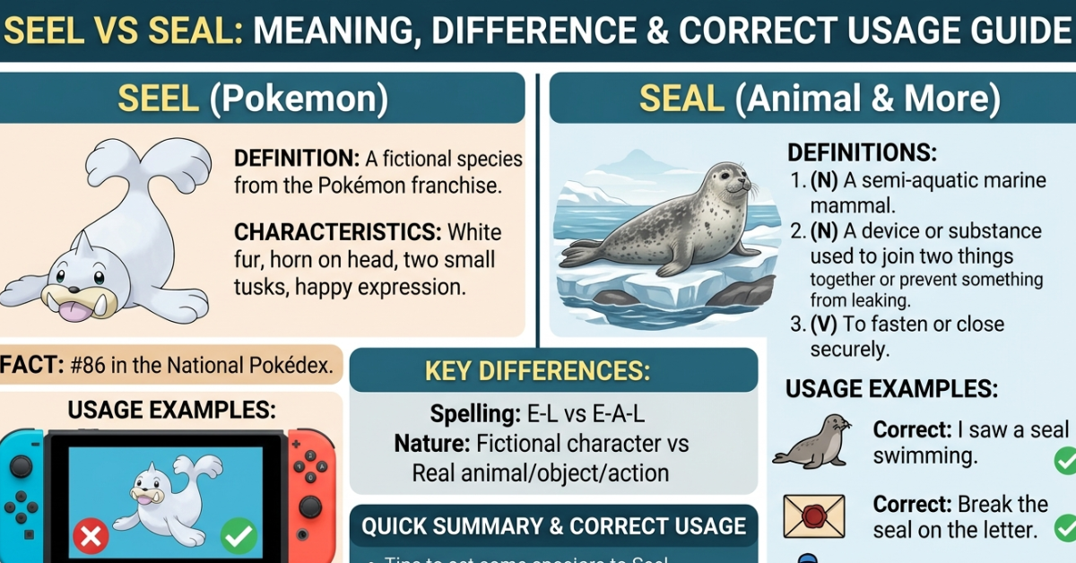 Seel vs Seal: Meaning, Difference & Correct Usage Guide