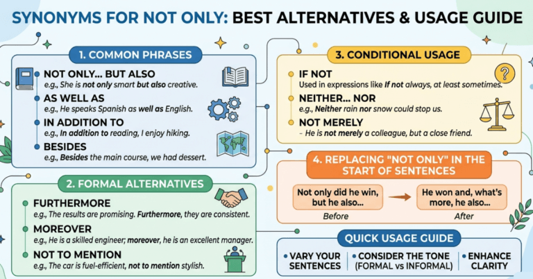 Synonym for Not Only: Best Alternatives & Usage Guide