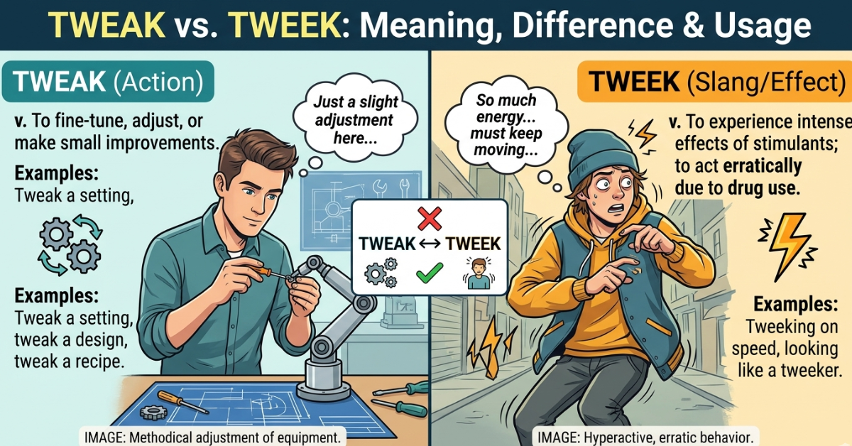 Tweak vs Tweek: Meaning, Difference & Usage Guide