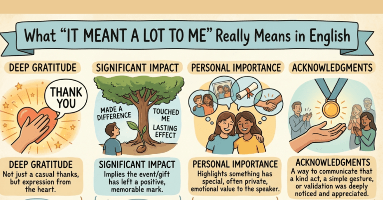 What “It Meant a Lot to Me” Really Means in English