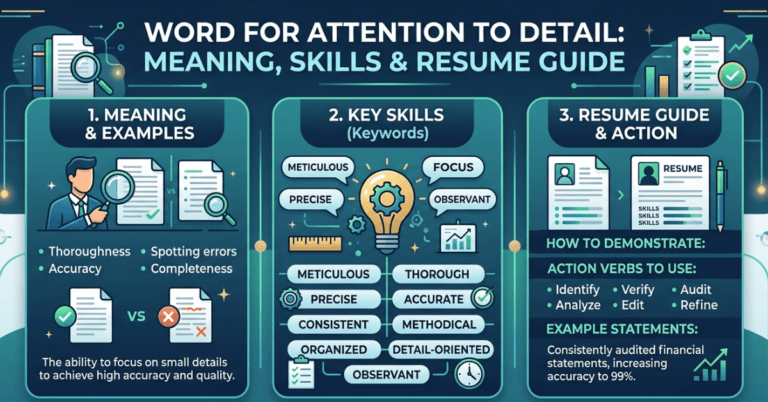 Word for Attention to Detail: Meaning, Skills & Resume Guide