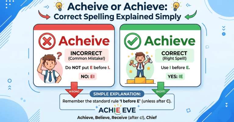 Acheive or Achieve: Correct Spelling Explained Simply