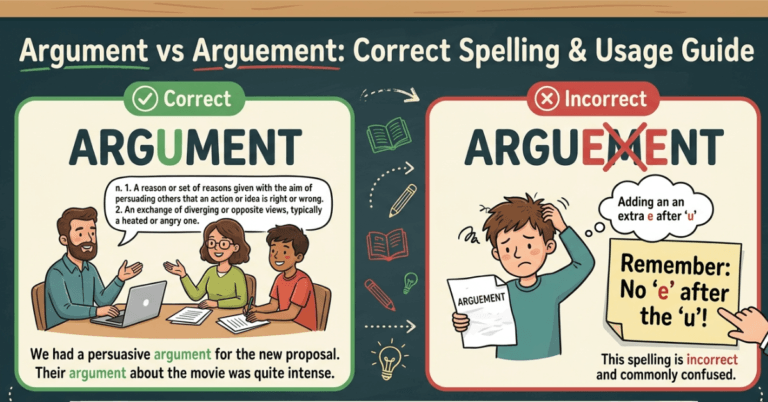 Argument vs Arguement: Correct Spelling & Usage Guide
