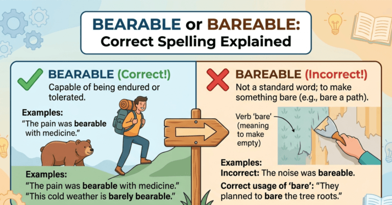 Bareable or Bearable: Correct Spelling Explained