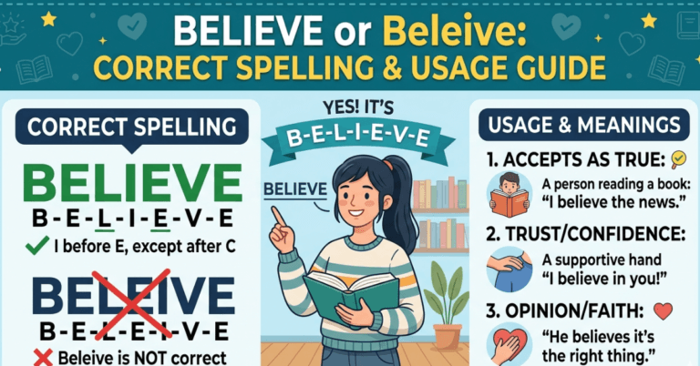 Believe or Believe: Correct Spelling & Usage Guide
