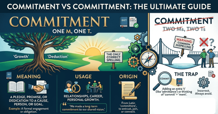 Commitment vs Committment: Meaning, Spelling & Usage