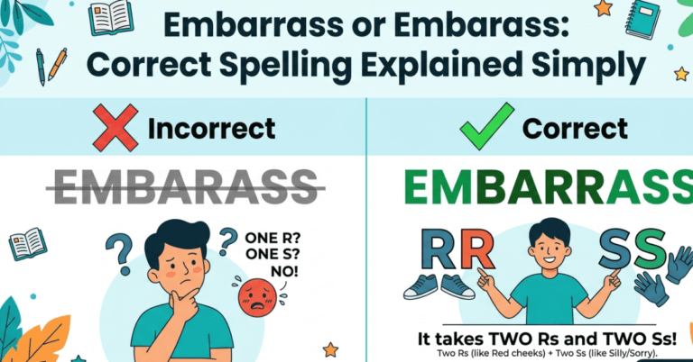 Embarrass or Embarass: Correct Spelling Explained Simply