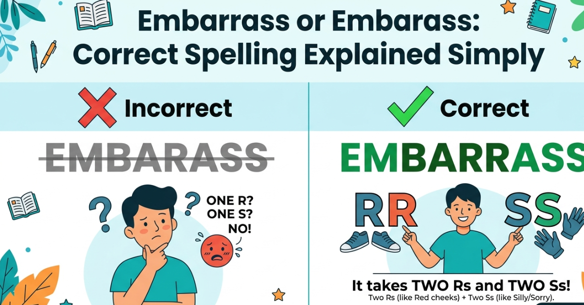 Embarrass or Embarass: Correct Spelling Explained Simply