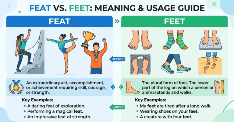Feat vs Feet: Meaning, Difference & Usage Guide