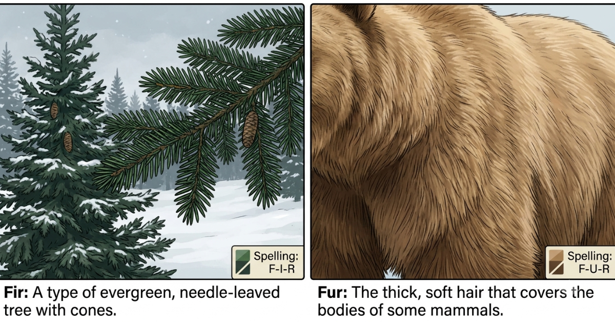 Fir vs Fur: Meaning, Difference & Easy Guide
