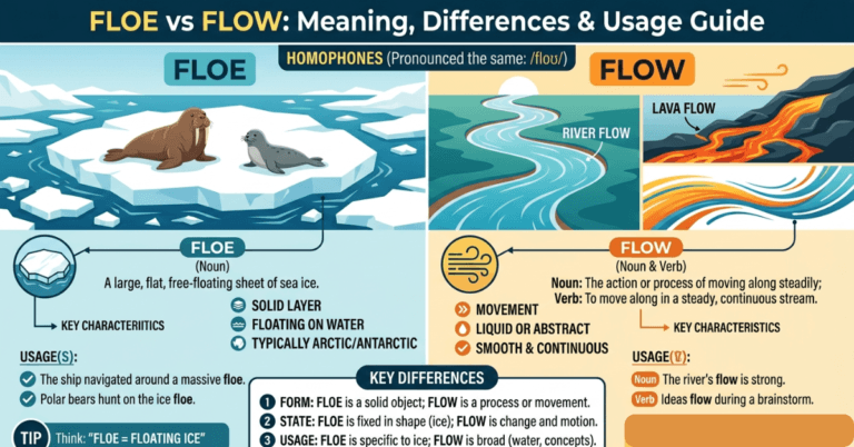 Floe vs Flow: Meaning, Differences & Usage Guide
