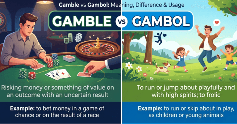 Gamble vs Gambol: Meaning, Difference & Usage