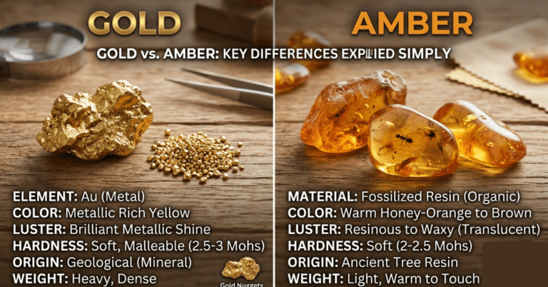Gold vs Amber: Key Differences Explained Simply