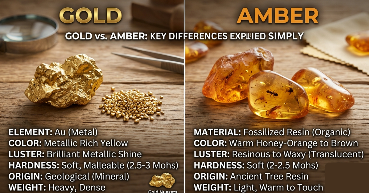 Gold vs Amber: Key Differences Explained Simply