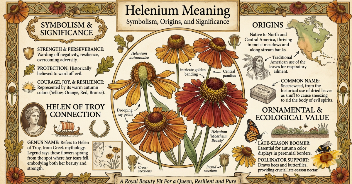 Helenium Meaning: Symbolism, Origins, and Significance