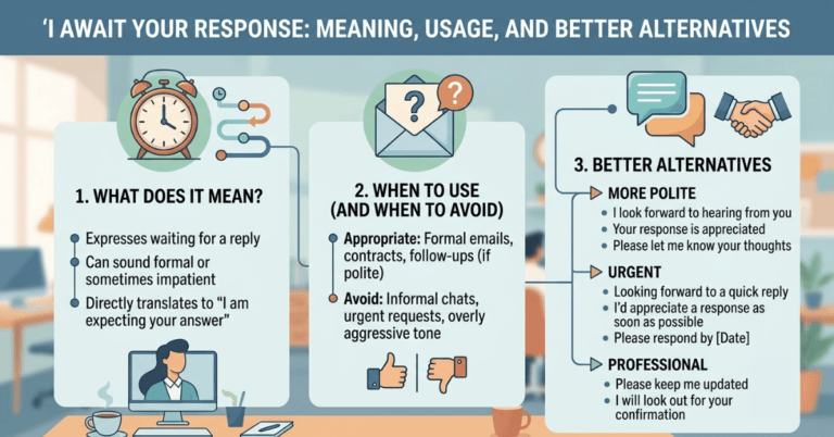 I Await Your Response: Meaning, Usage, and Better Alternatives