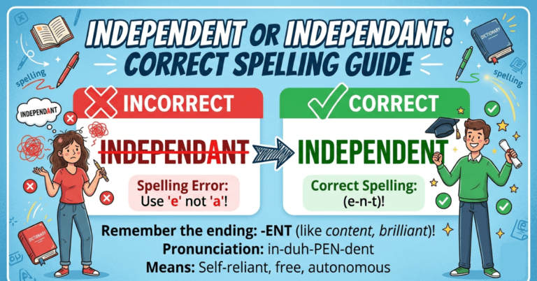 Independant or Independent: Correct Spelling Guide