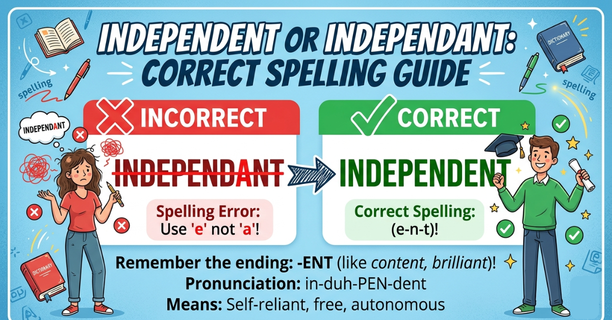 Independant or Independent: Correct Spelling Guide