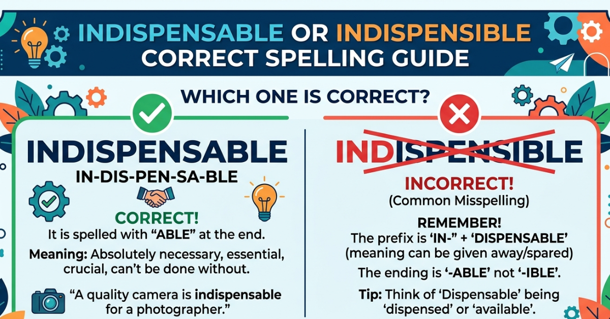 Indispensable or Indispensible: Correct Spelling Guide