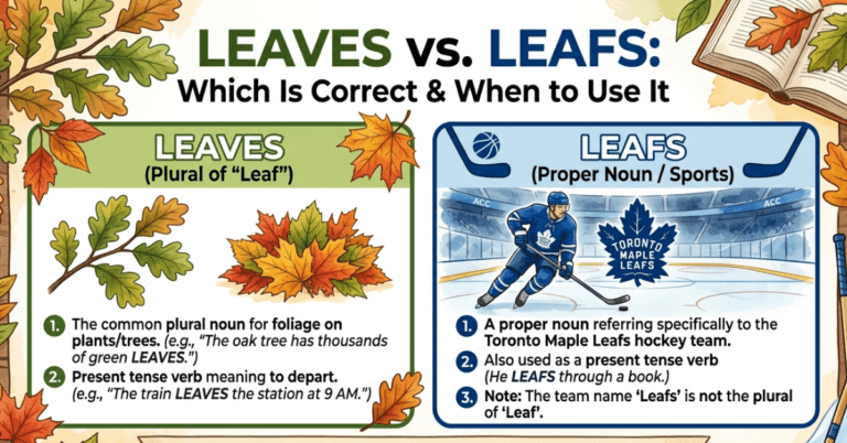 Leaves or Leafs: Which Is Correct and When to Use It
