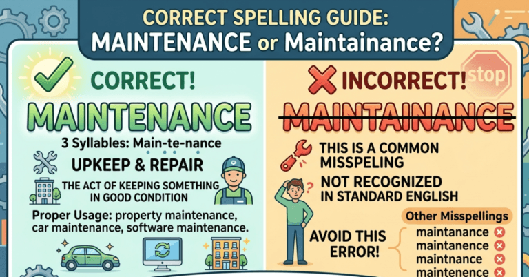 Maintenance or Maintainance: Correct Spelling Guide