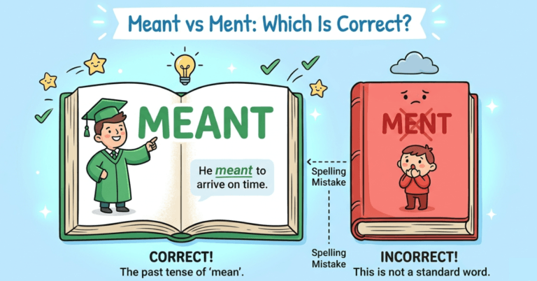 Meant or Ment: Which Spelling Is Correct?