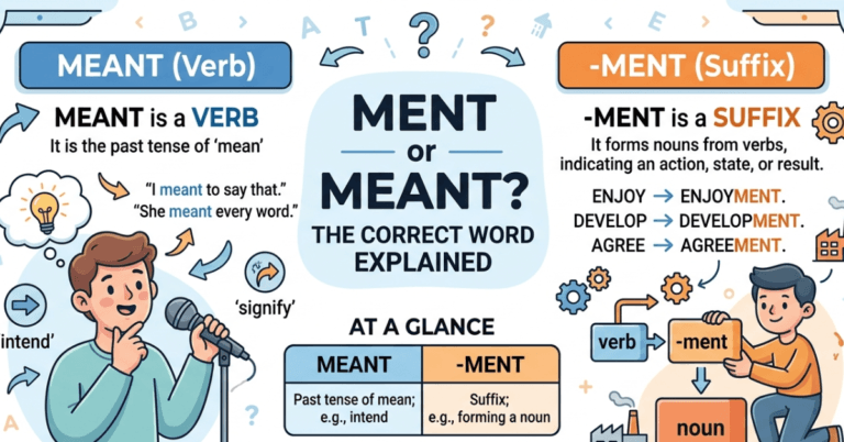 Ment or Meant? The Correct Word Explained
