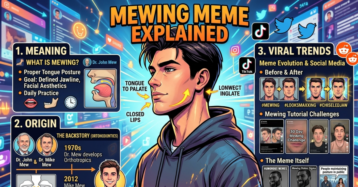 Mewing Meme Explained: Meaning, Origin & Viral Trends