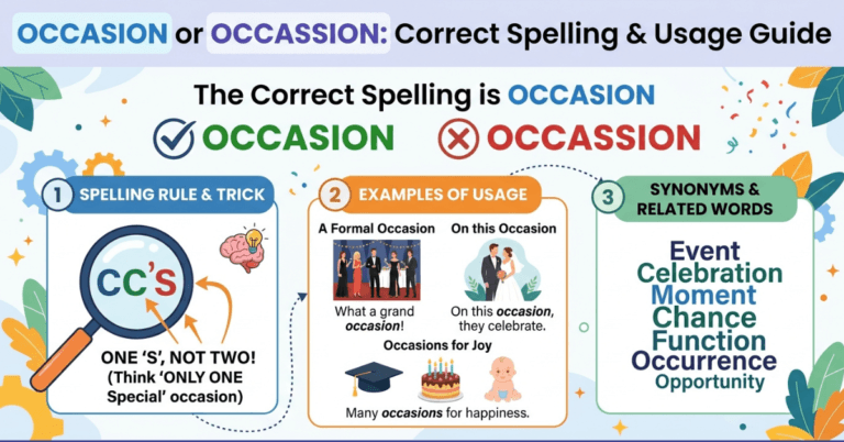 Occasion or Occassion: Correct Spelling & Usage Guide