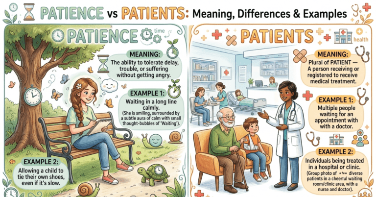 Patience vs Patients: Meaning, Differences & Examples