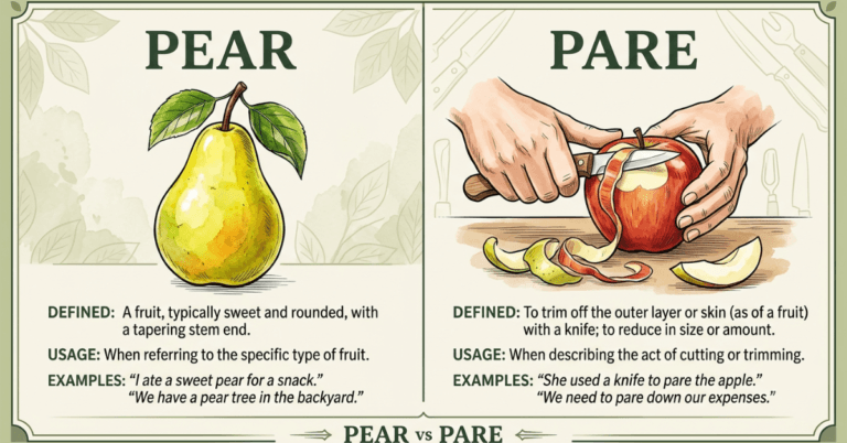 Pear vs Pare: What's the Difference and When to Use Each?