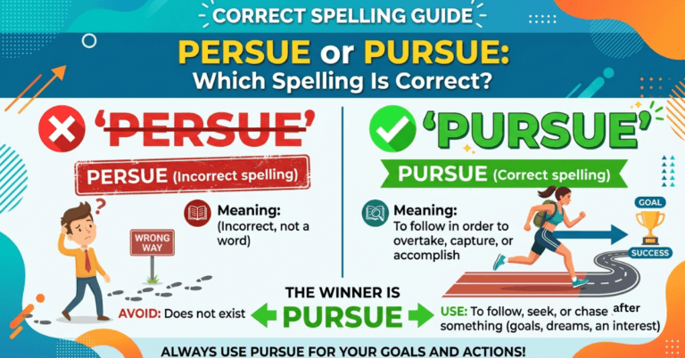 Persue or Pursue: Which Spelling Is Correct?