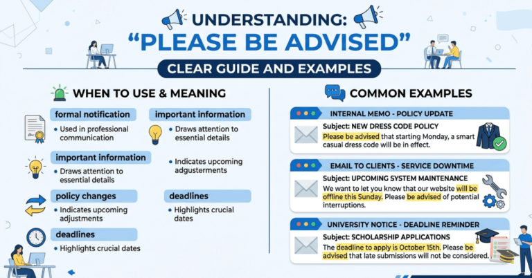 Please Be Advised Meaning: Clear Guide and Examples