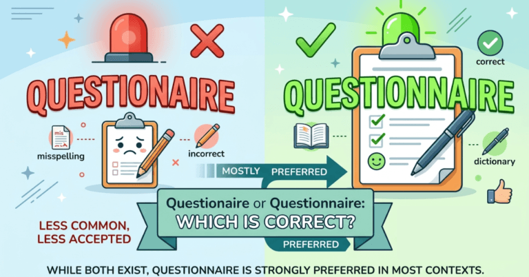 Questionaire or Questionnaire: Which Is Correct?
