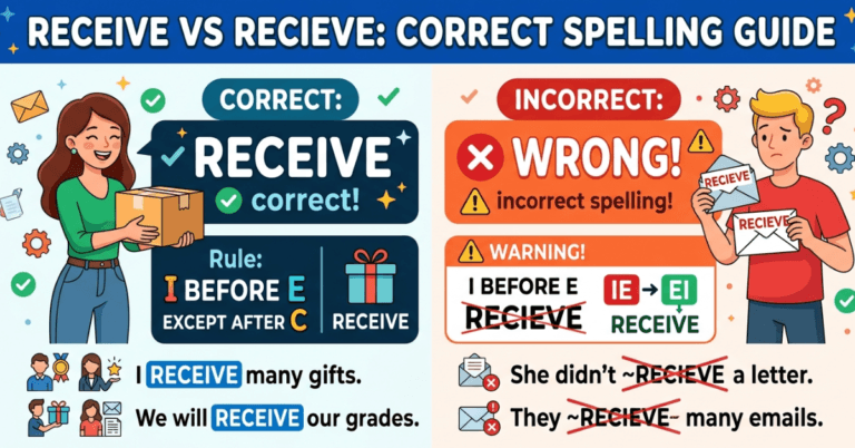 Receive vs Recieve: Correct Spelling Guide