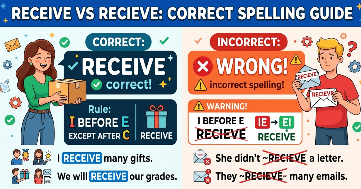 Receive vs Recieve: Correct Spelling Guide