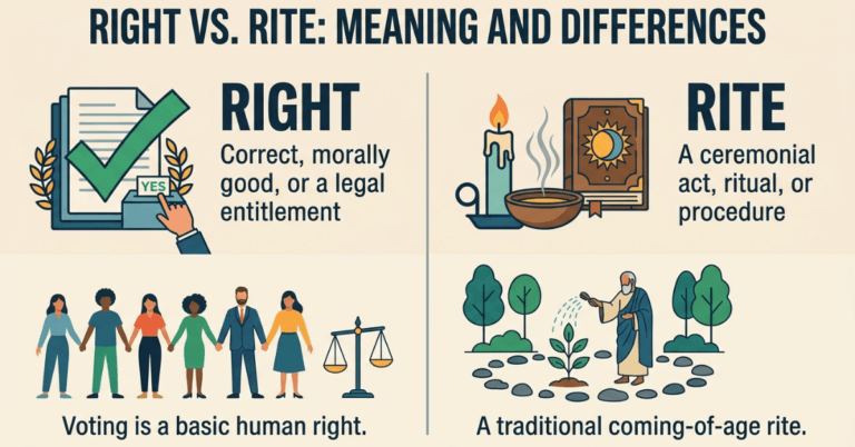 Right vs Rite: Meaning, Differences, and Examples