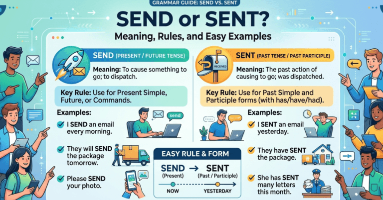 Send or Sent? Meaning, Rules, and Easy Examples