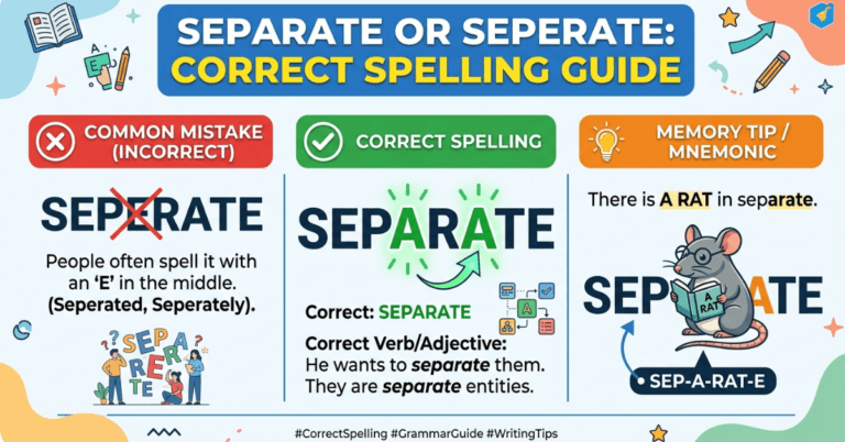 Seperate or Separate: Correct Spelling Guide