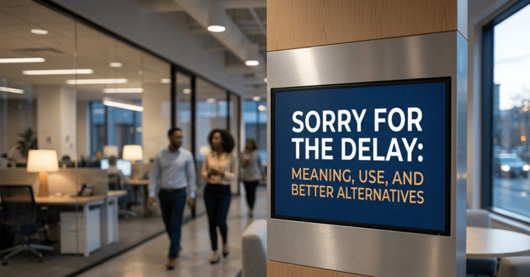 Sorry for the Delay: Meaning, Use, and Better Alternatives