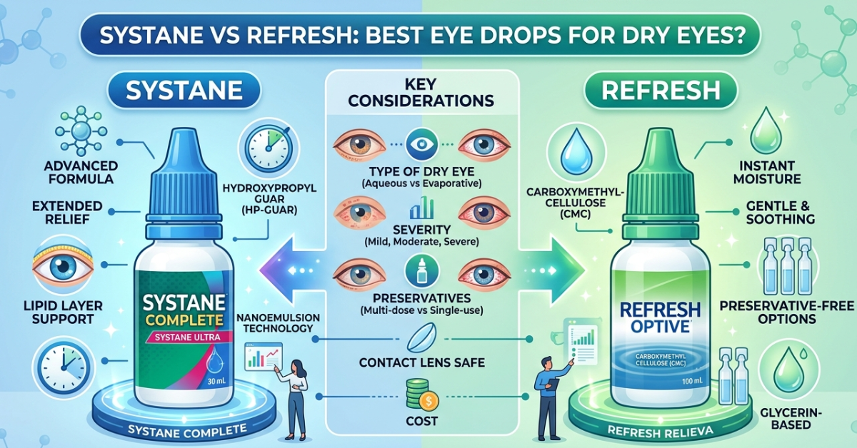 Systane vs Refresh: Best Eye Drops for Dry Eyes